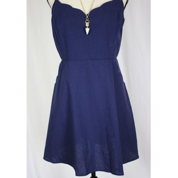 ๐ฅHP๐ฅNWOT Pixley Blue Fit & Flare Dress Large - Picture 3 of 8
